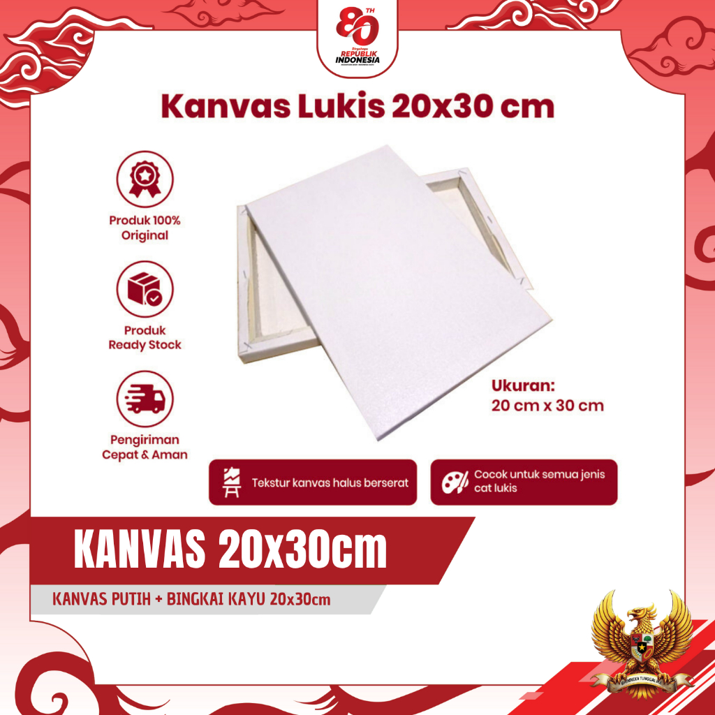 

Kanvas Lukis Ukuran 20 x 30 Bingkai Peralatan Alat Melukis Lengkap Anak Kuas Palet Paint Painting Brush Canvas Art Acrylic Akrilik Putih