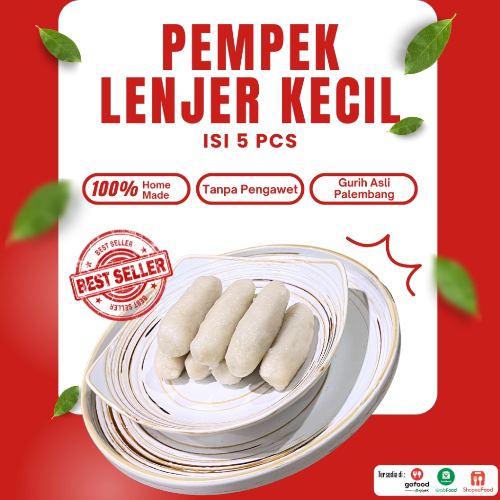 

Pempek Khas Palembang Lenjer Kecil isi 5 pcs + Cuka Pedas| Frozen Ikan Tenggiri Asli | Vacuum Pack