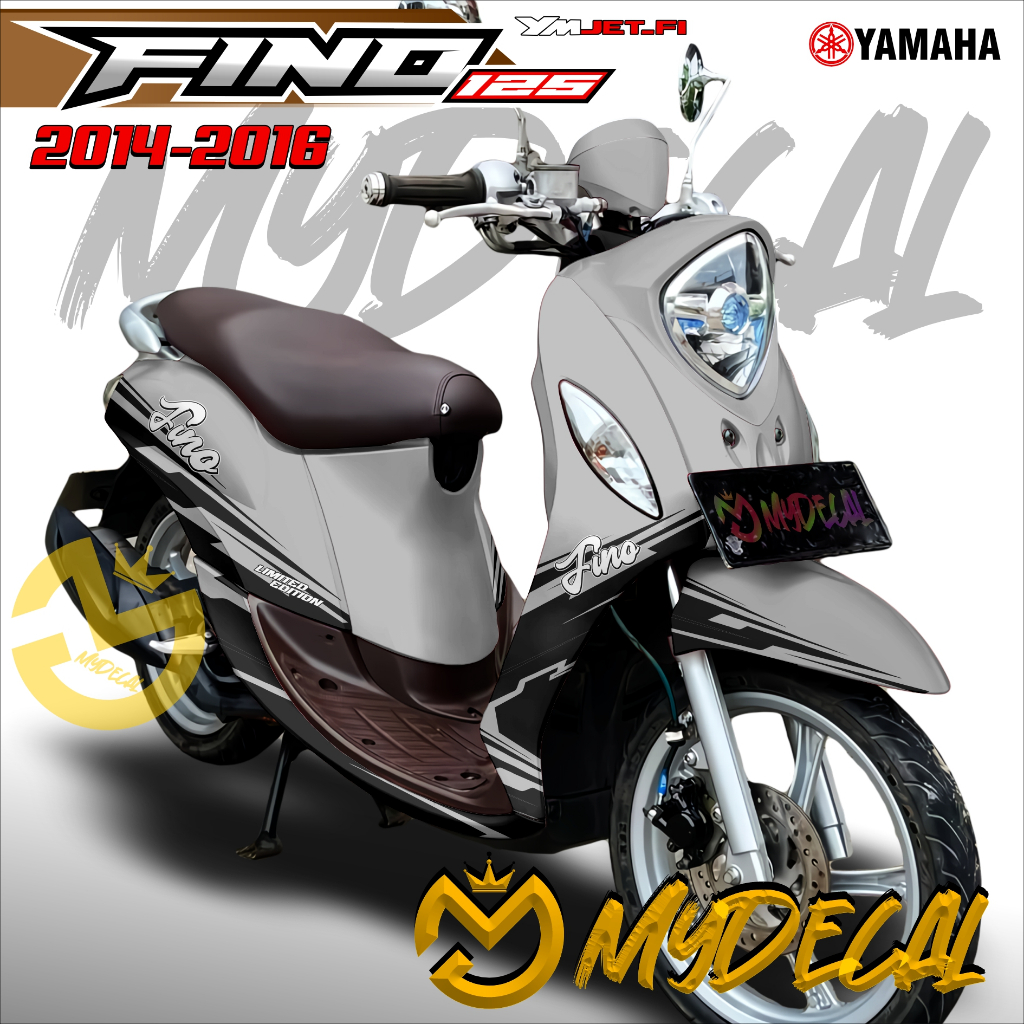 Decal Sticker Full Body Yamaha Fino Fi 125 2014 - 2016 Variasi Simple MD06802 Desain Bisa Custom