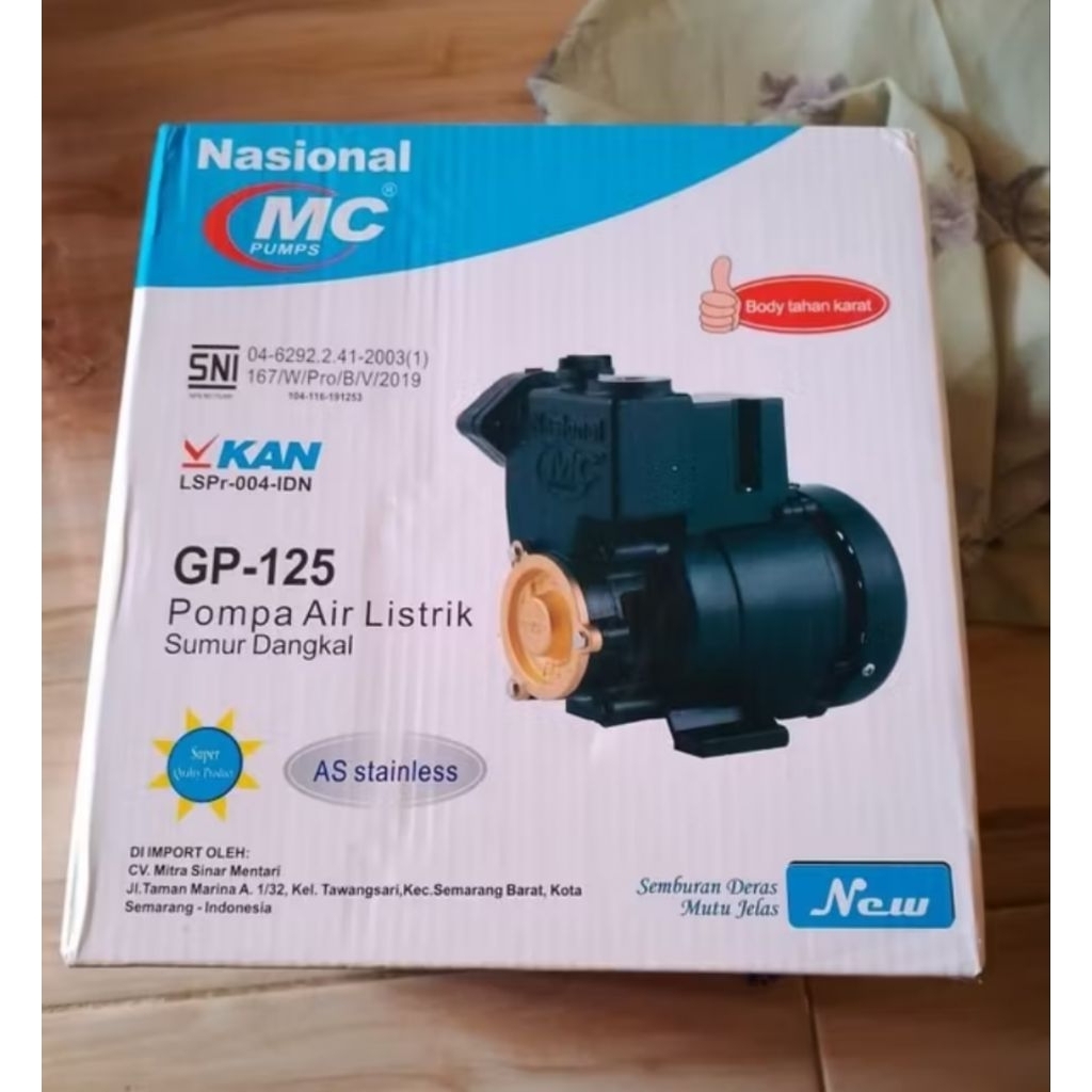 Pompa air nasional GP 125  pompa sumur dangkal pompa air listrik
