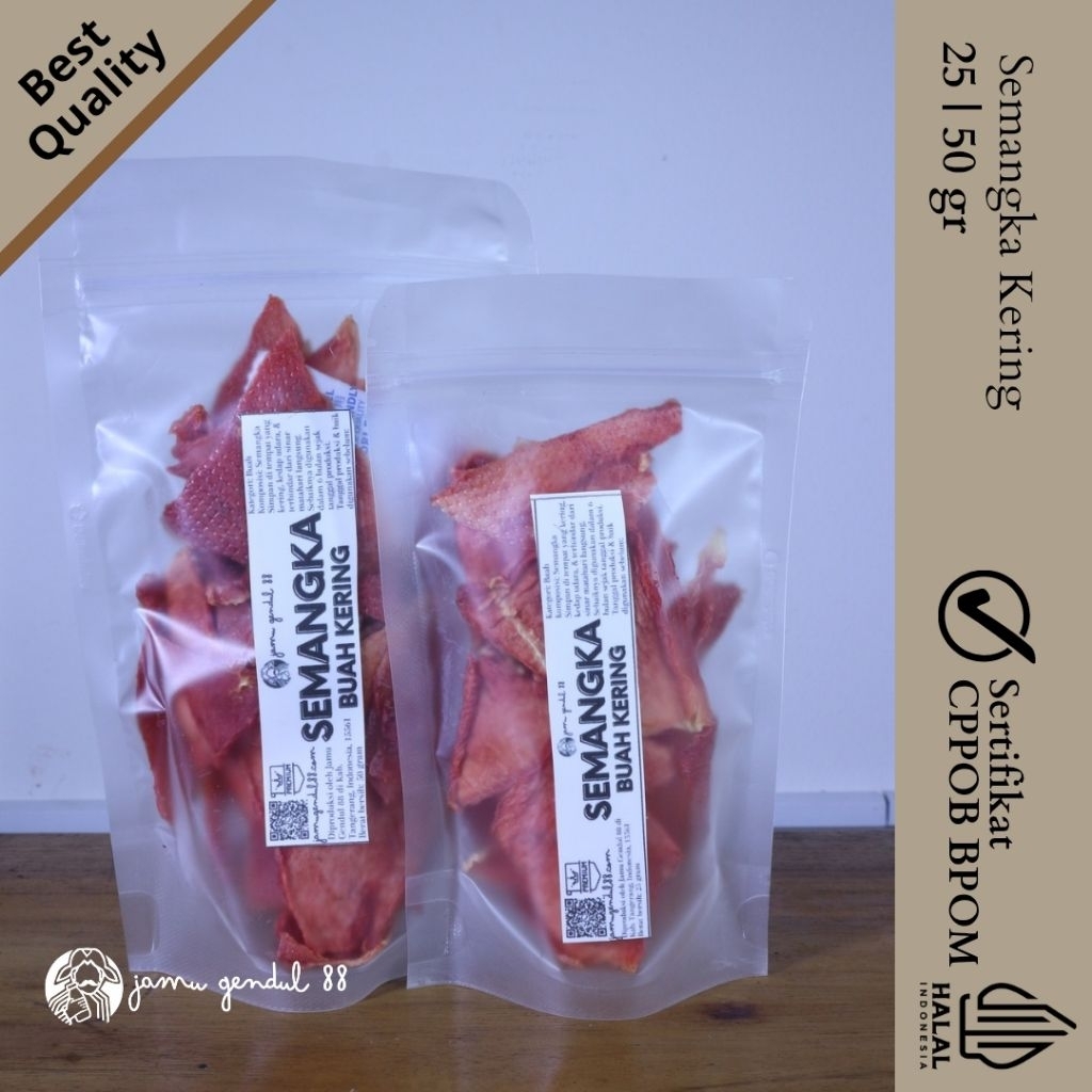 

Semangka Kering Iris - Dried Watermelon untuk Infused Water & Tea Blending - Buah Kering Kualitas Premium by Jamu Gendul 88