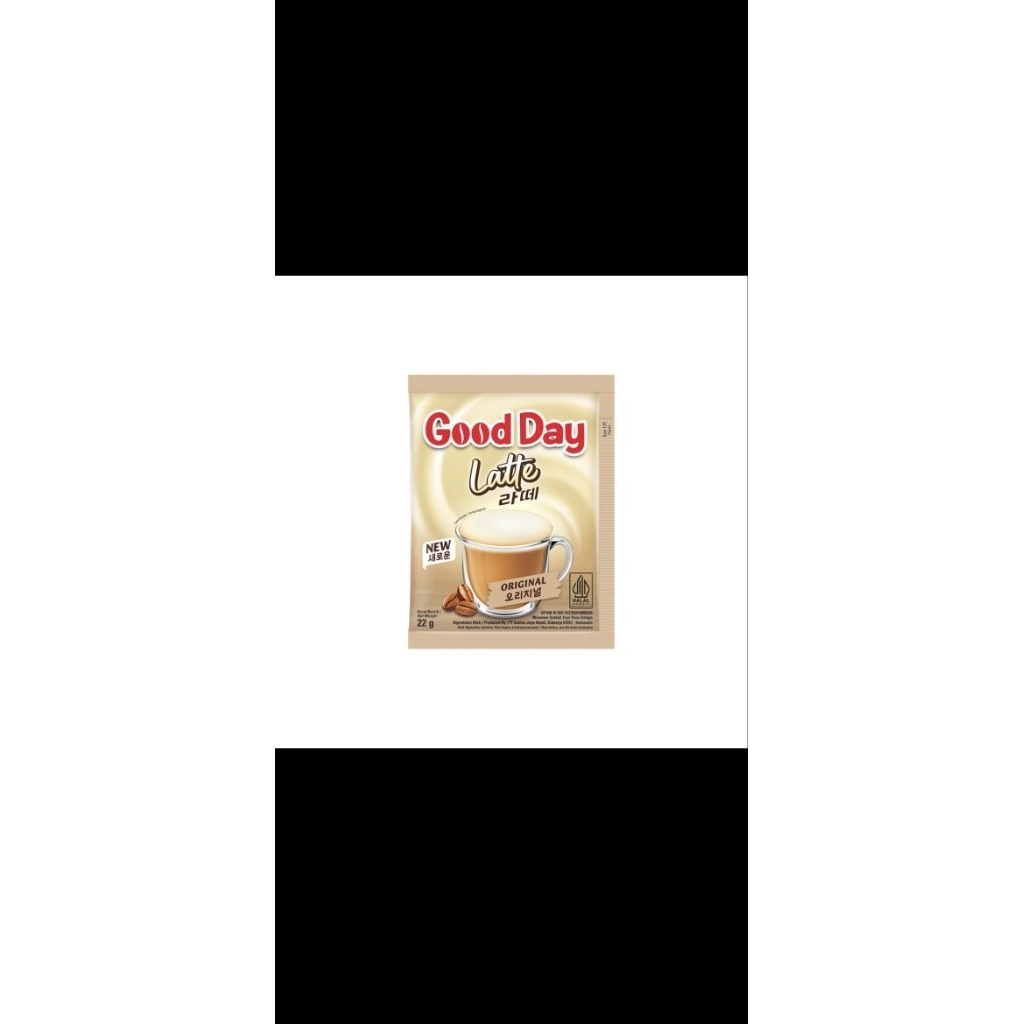 

Minuman Good Day Latte rasa Original dan Butterscotch 1 renceng isi 10 pcs