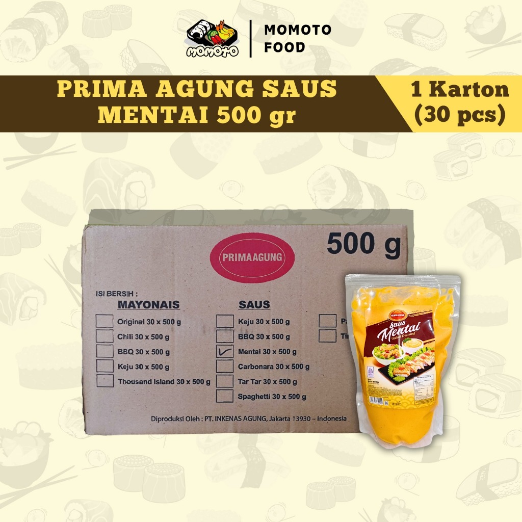

Prima Agung Saus Mentai 500 gram Grosir Karton Halal
