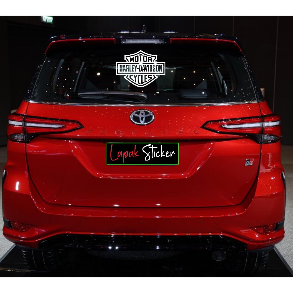 stiker cutting harley davidson untuk kaca mobil belakang | stiker kaca mobil keren