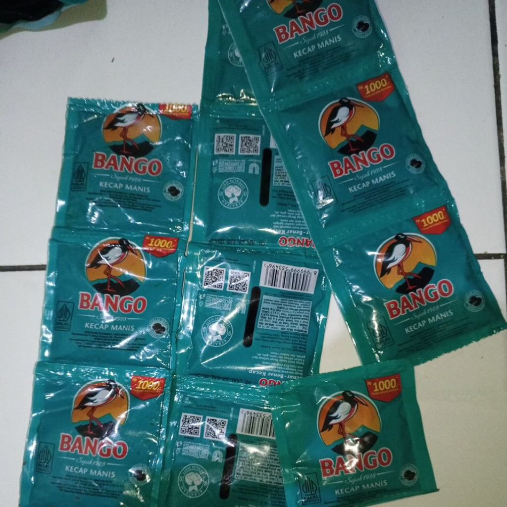 

Kecap manis Bango rijek putus renceng isi 12 x25g