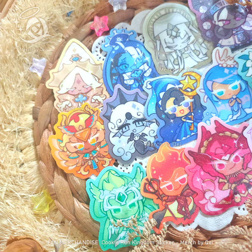 [SATUAN] Stiker COOKIE RUN KINGDOM Vinyl Sticker Fanart Merchandise - MERCH BY QEI