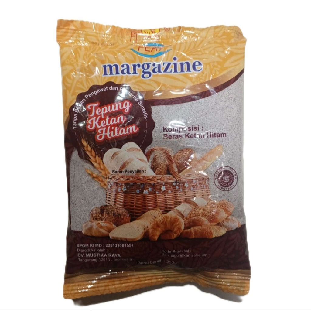 

Tepung ketan Hitam merek margazine 250gram