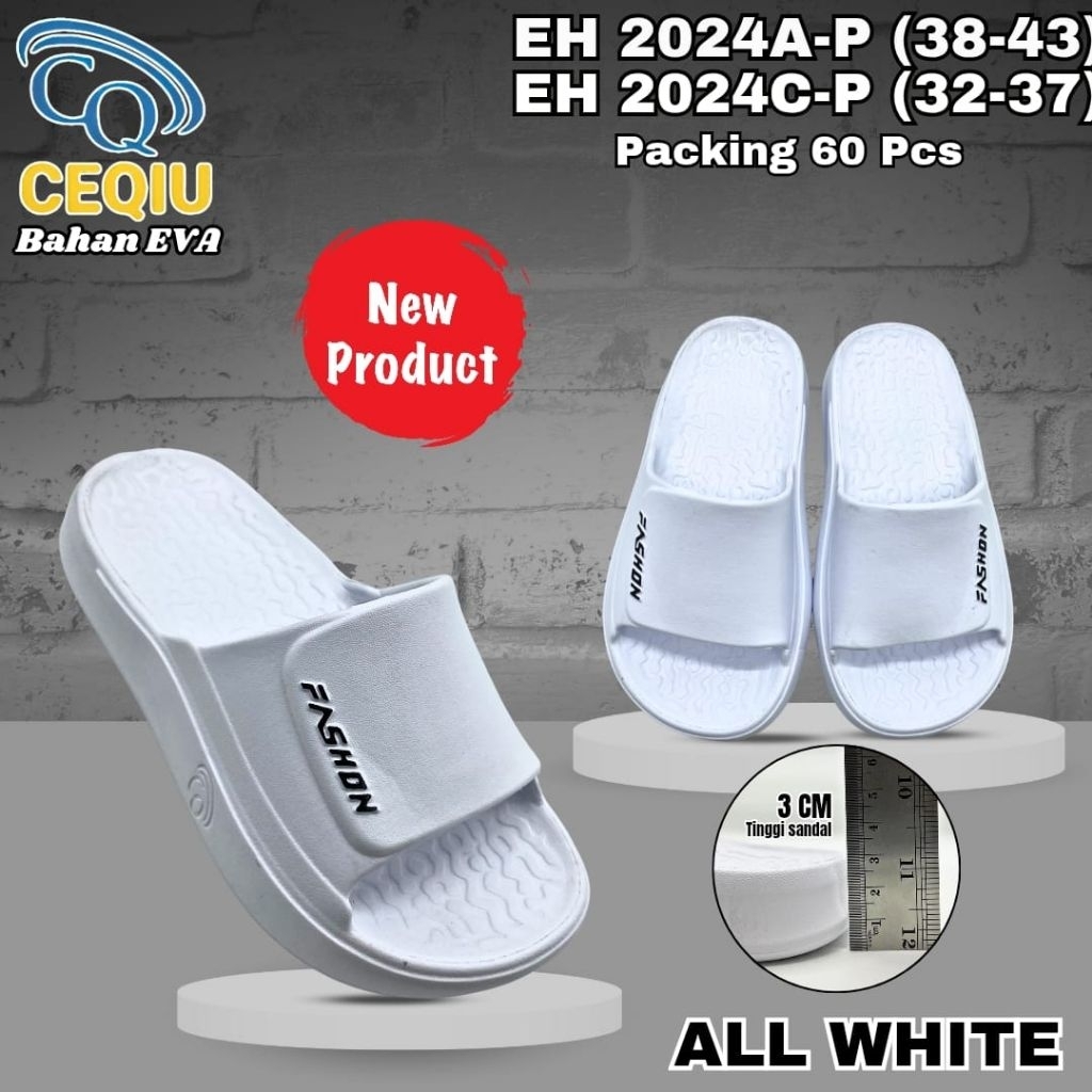 Sandal Selop Pria Dewasa Ceqiu 2024/Sandal Selop Pria Kekinian/Sandal Selop Pria Motif Polos/Sandal 