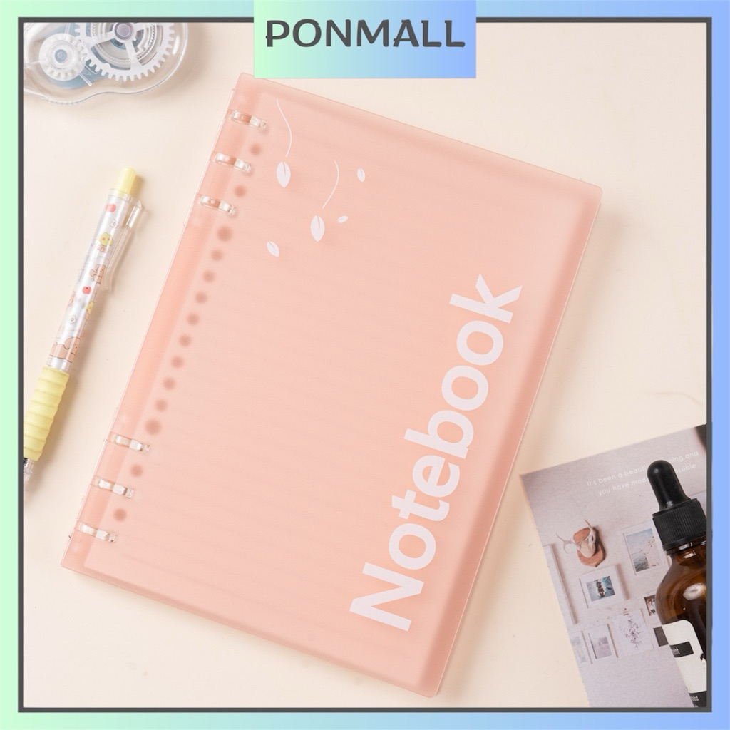 

PONMALL- Aesthetic Binder A5 Binder Estetik Transparan| Notebook Sekolah Kuliah Transparan Waterproof