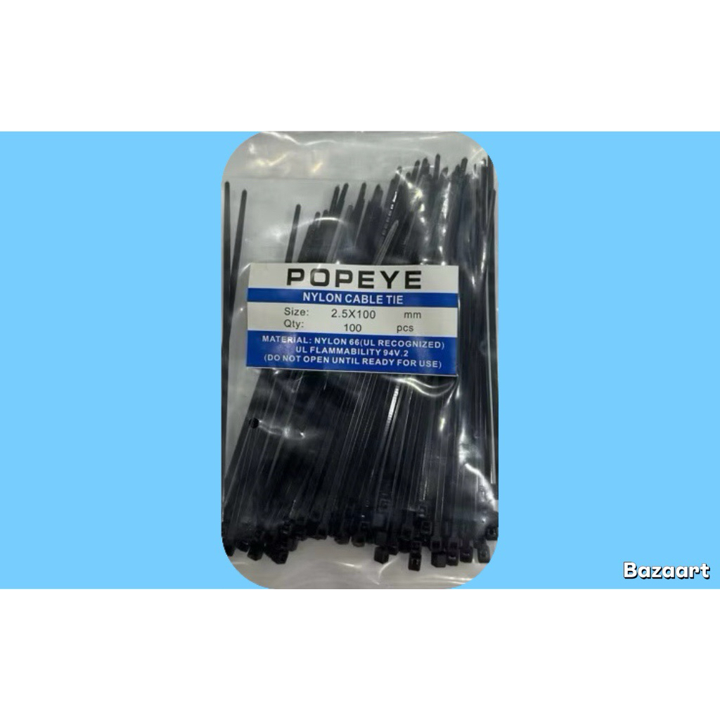 

Kabel Ties Hitam 10cm (1 pack isi 100pcs)