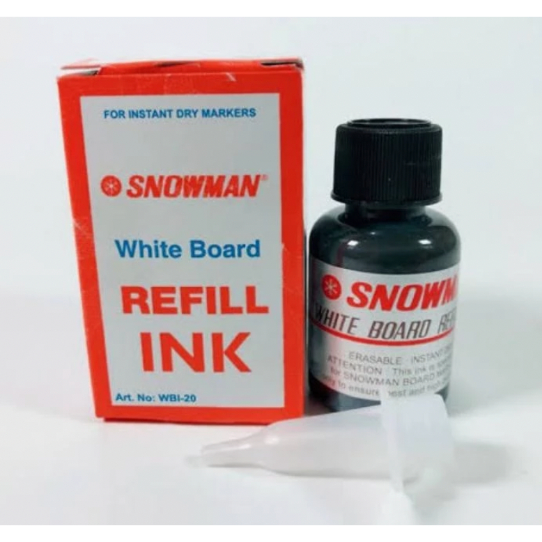 

Refill Tinta Spidol Snowman BG-12 | White Board Marker Tinta Isi Ulang WBI-20 (Tinta Hitam)