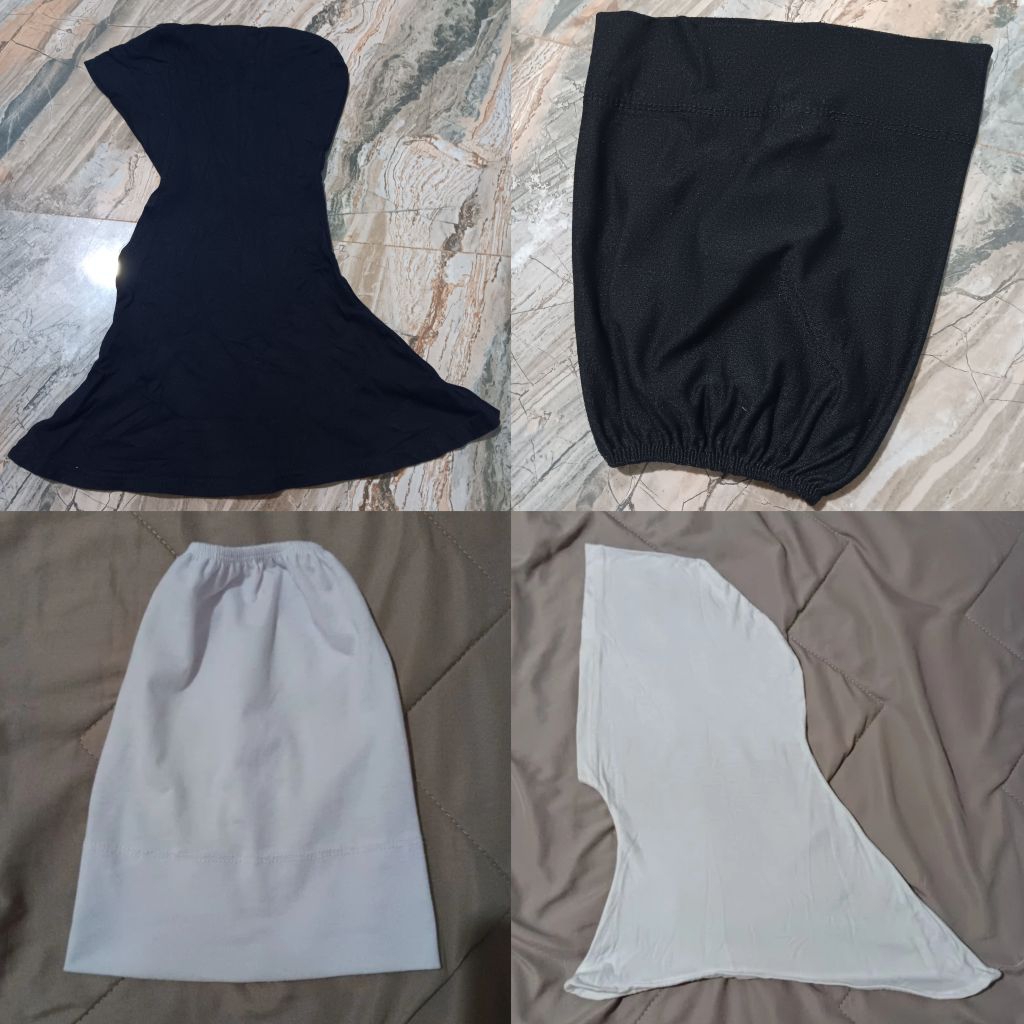 PRELOVED Ciput Inner Hijab Putih dan Hitam Dalaman Kerudung