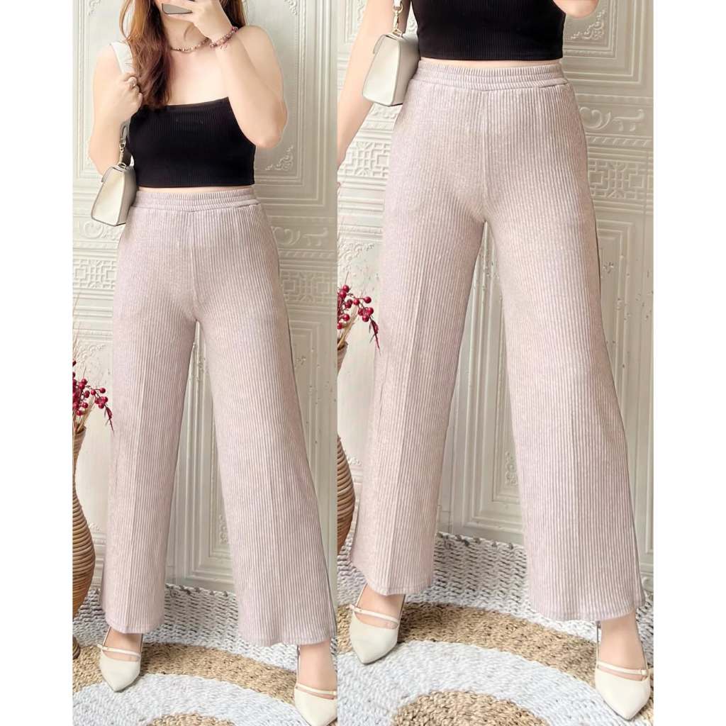 Kulot Hight Wais Jumbo Knit Rib Rajut