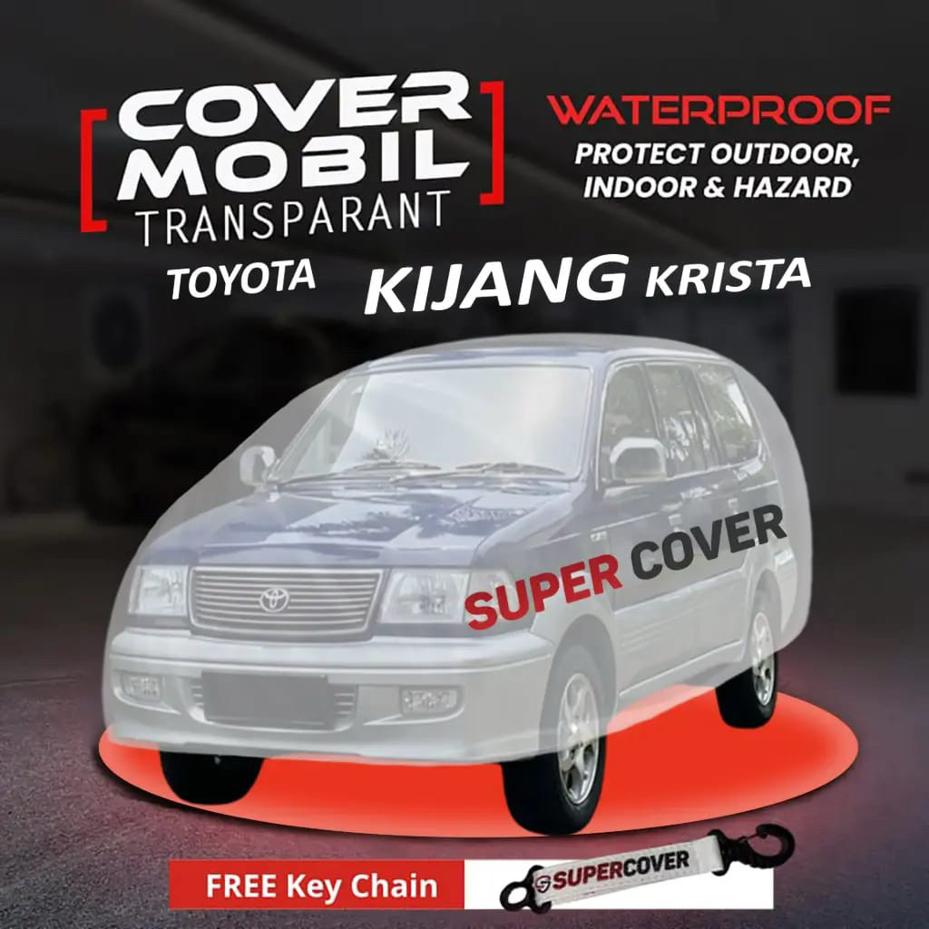 sarung cover mobil transparan kijang krista