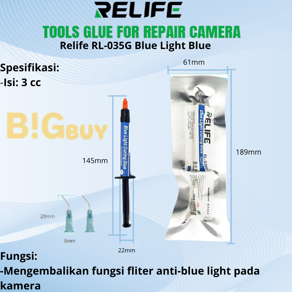 Lem Kamera RELIFE Rl-035G Blue Light Glue