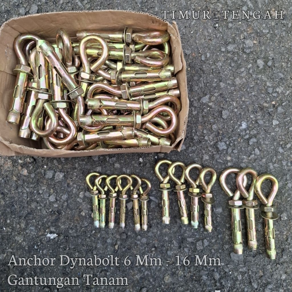 Eye Anchor / Dynabolt 6 mm 8 mm 10 mm 12 mm 16 mm Dinabol / Gantungan Tanam