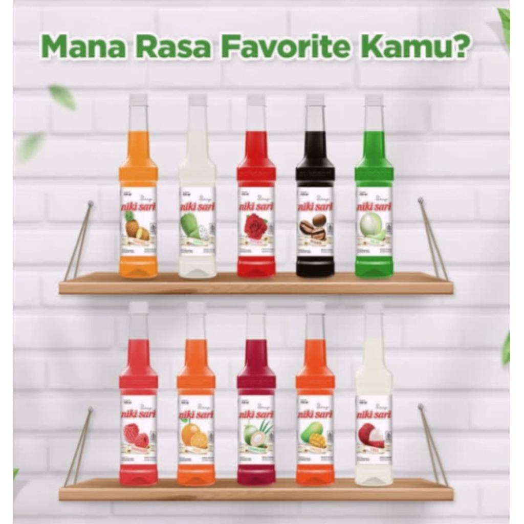 

Sirup Nikisari 450 ml, Sirup Rasa Buah, Botol PET