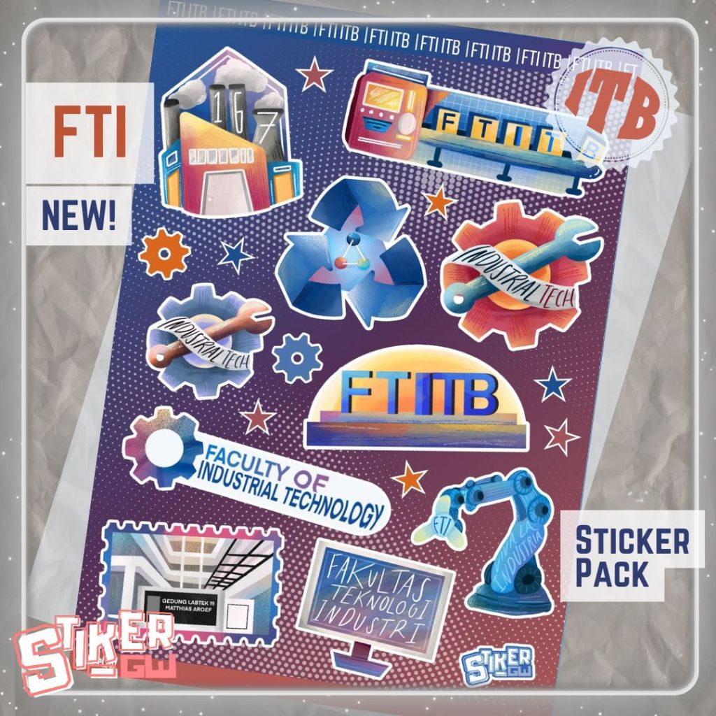 

[NEW] Sticker Pack FTI ITB - STIKER FAKULTAS TEKNIK INDUSTRI KAMPUS STICKER LAPTOP IPAD BUKU CERMIN MOBIL MOTOR CASING KESING CASE HANDPHONE HP SETIKER STICKER LUCU AKSESORIS CUSTOM PTN KULIA
