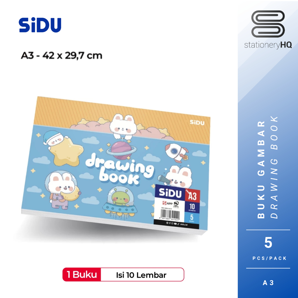 

(5 Pcs) Buku Gambar SiDU Sinar Dunia A3