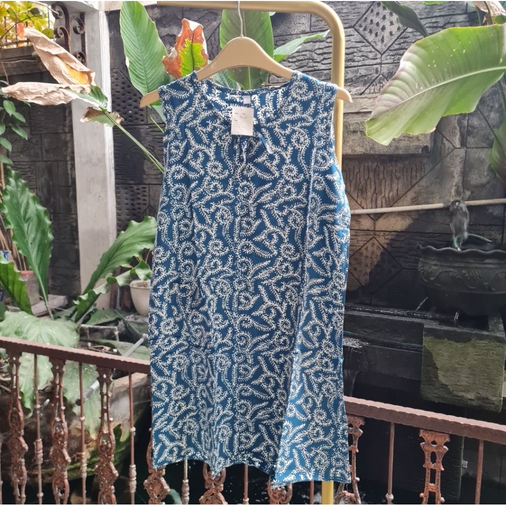 daster batik mini tanpa lengan