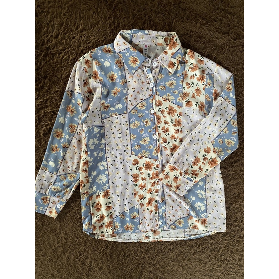 Blouse Preloved Floral Patchwork – Lengan Panjang
