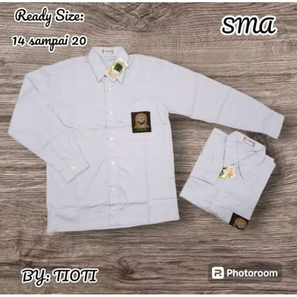TIOTI KEMEJA SMA PUTIH PANJANG SUWESI SERAGAM SEKOLAH