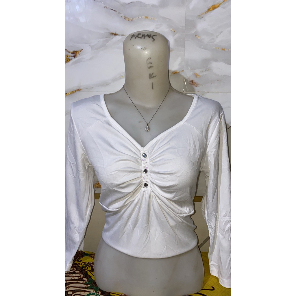 atasan wanita Korea lengan panjang