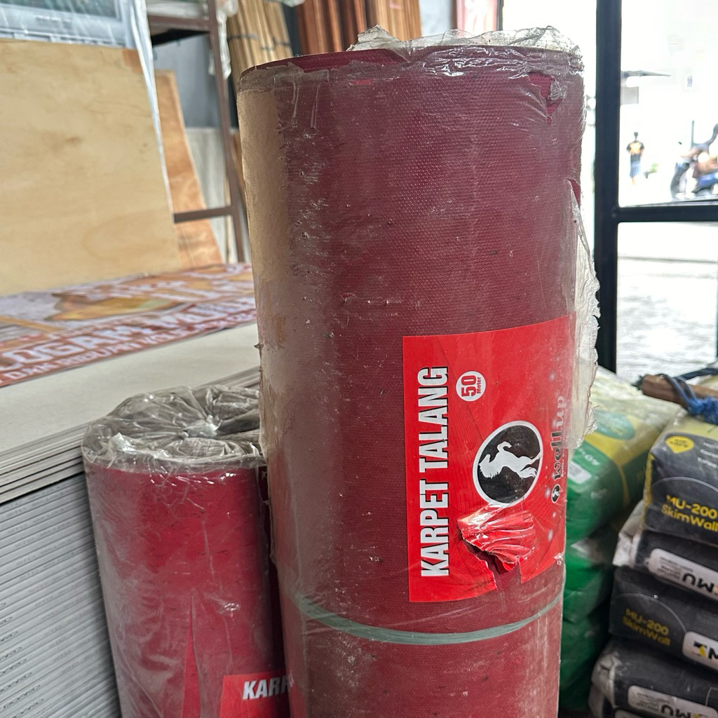Karpet Talang Merah Lebar 110 cm Per Meter Karpet Tiber Talang Air