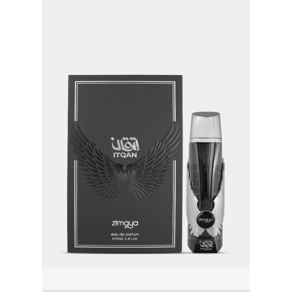 parfum itqan noir zimaya original 100 ml/itqan noir
