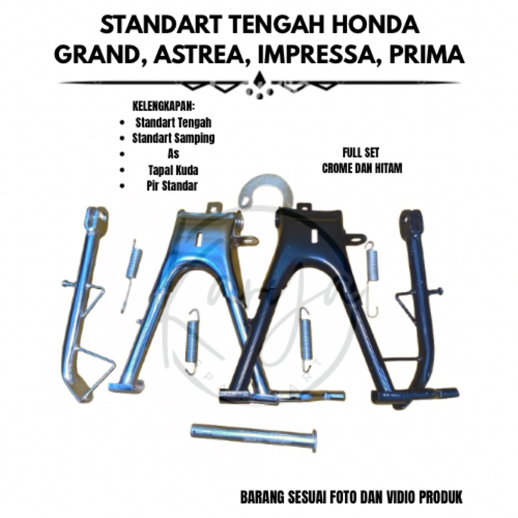 Standar Standart Jagang Jagrak Cagak 2 Dua Tengah Samping Honda Astrea Grand Prima Star Legenda Terl