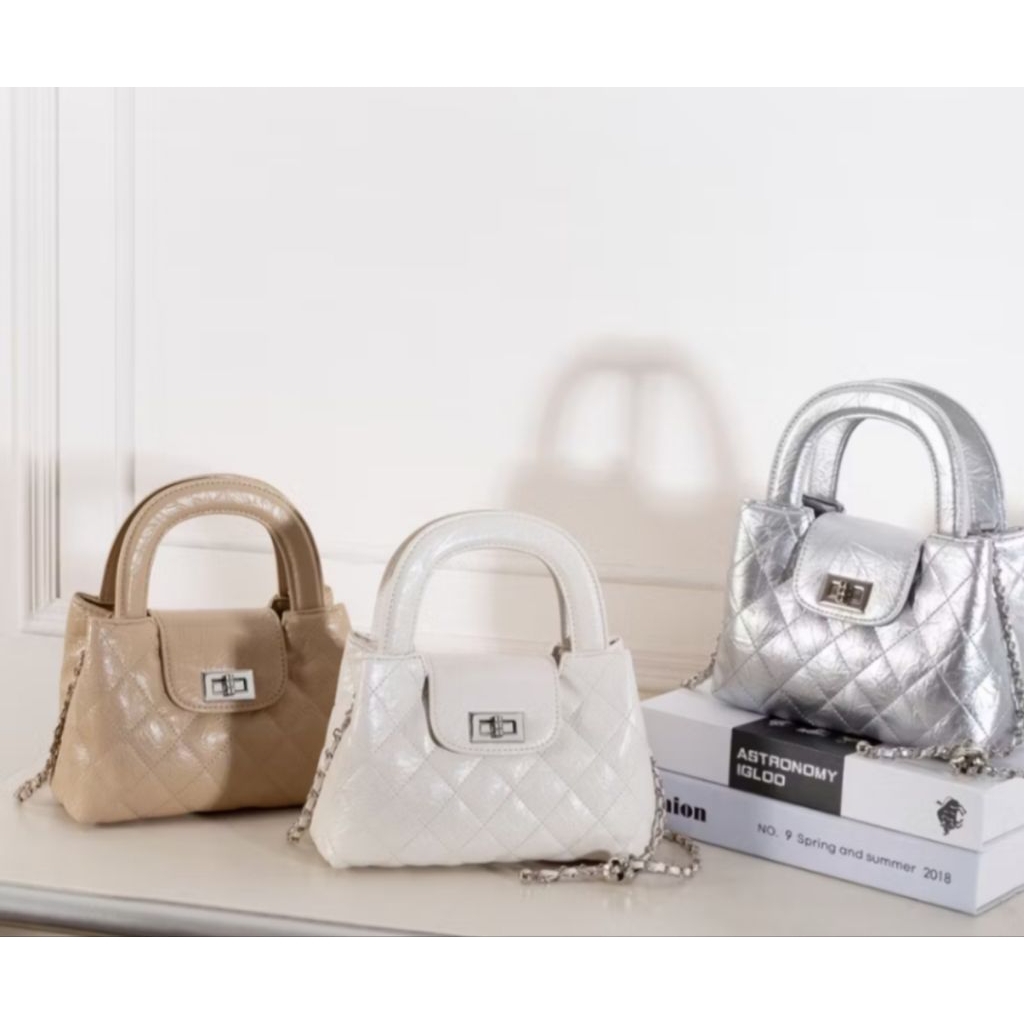 Nuka Bag Jims Honey Tas Selempang Wanita -  Silver