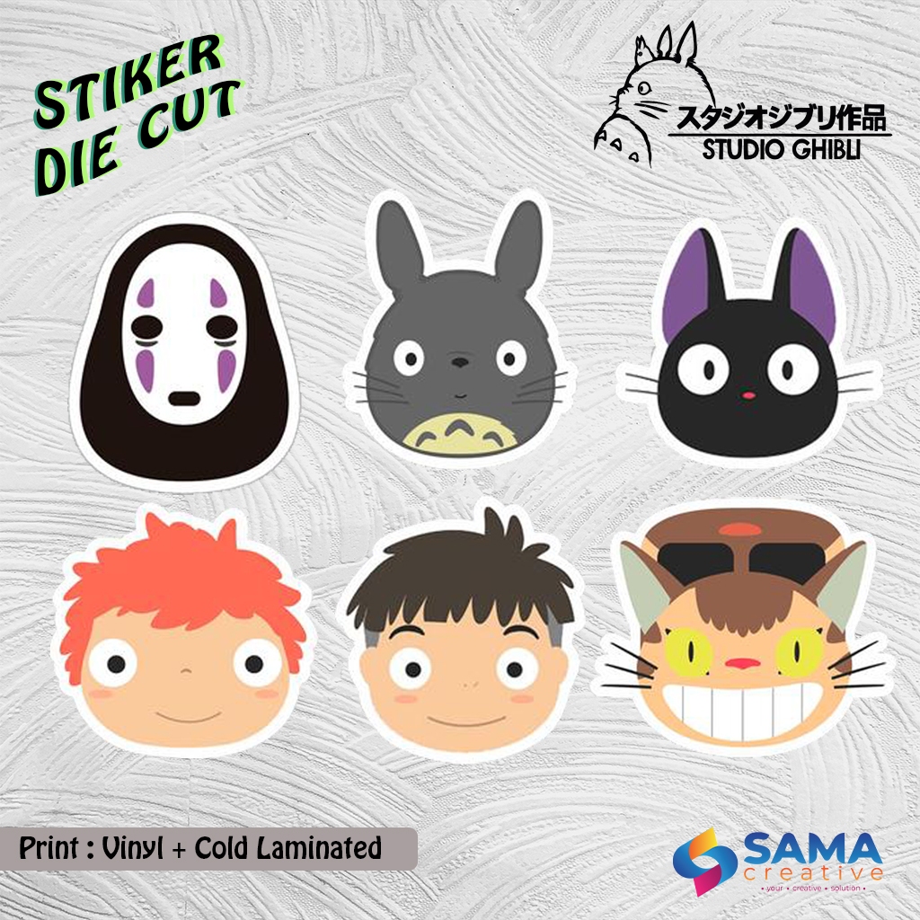 

Studio Ghibli - Sticker Vinyl Die Cut - Stiker Hp, Laptop, Motor, Mobil, Helm, Botol Anime Ghibli Totoro