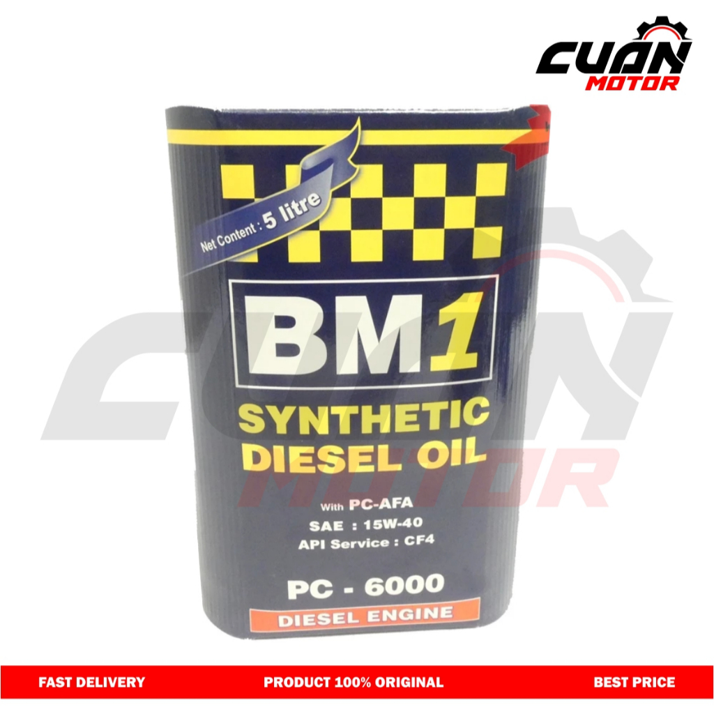 OLI MOBIL DIESEL BM1 15W-40 5L PC6000  OLI MESIN DIESEL  MESIN DIESEL