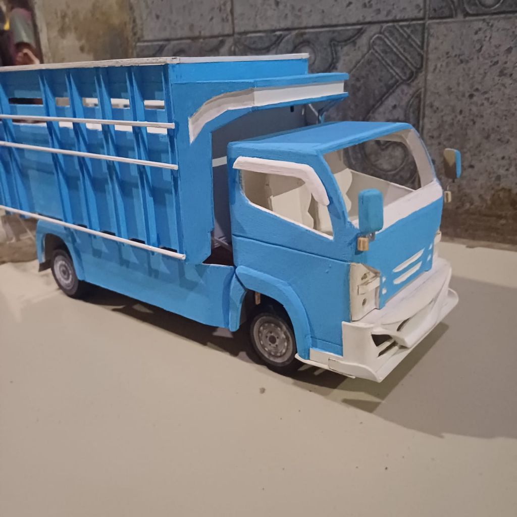 Miniatur Truk Oleng | Mainan Anak Bahan Dari Triplek Panjang Kurang Lebih 40cm