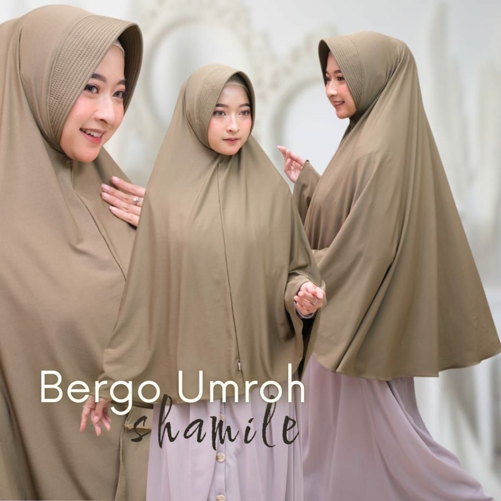 JILBAB INSTAN JUMBO JERSEY BERGO UMROH by SYAMIL HIJAB