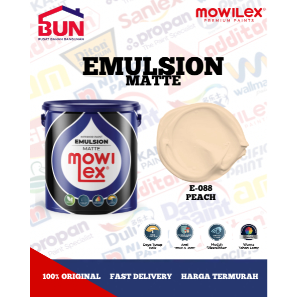 Mowilex Emulsion Cat Tembok Interior 20 Liter - PEACH (TINTING)