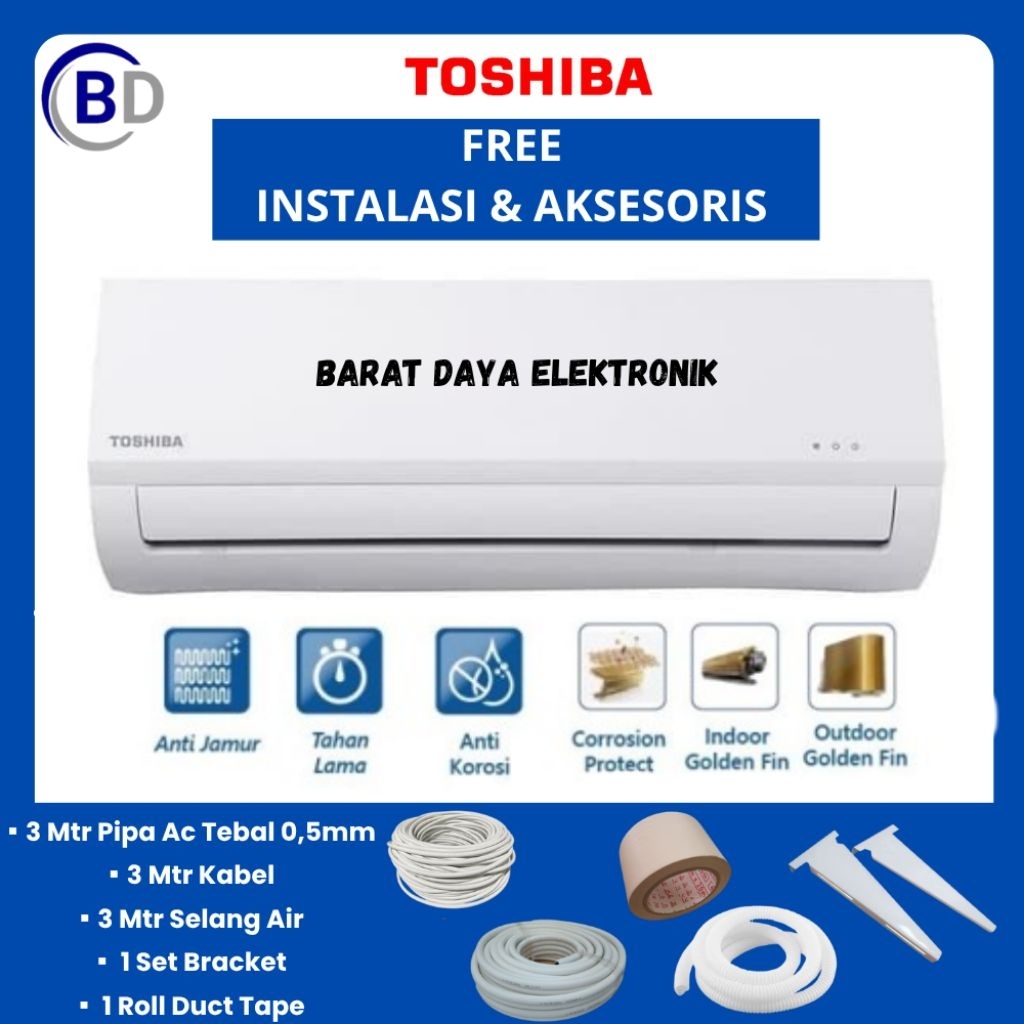 Ac Toshiba 1/2PK RAS05J2AGID Ac Low Watt 340 Watt