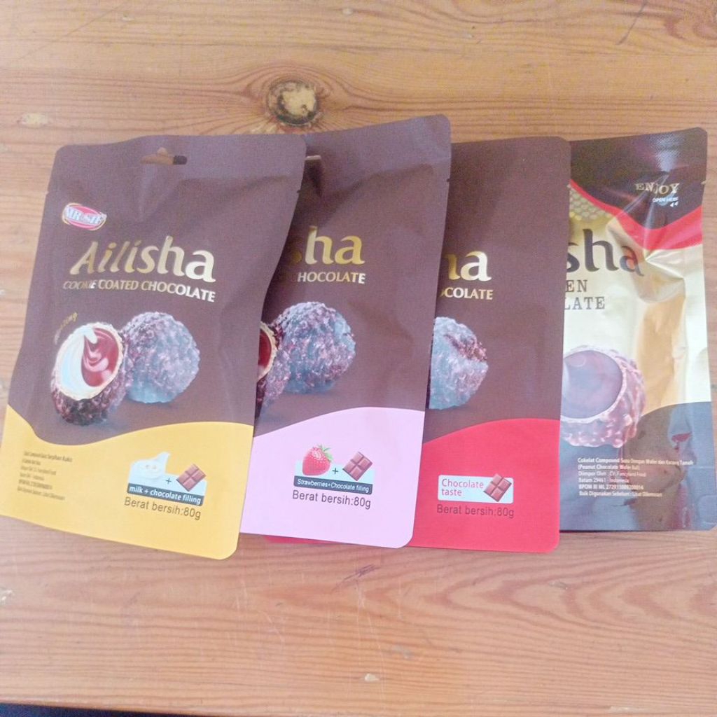 

Ailisha Cookies Coated Chocolate 80gr