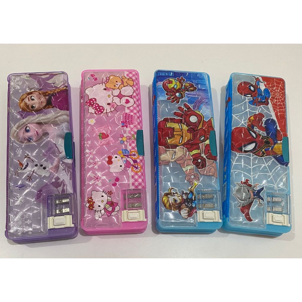

DZ-2025 Kotak Pensil Kilat Magnet Karakter Hello Kitty Frozen Spiderman Boboy 2 Sisi / ATK / Perlengkapan Sekolah