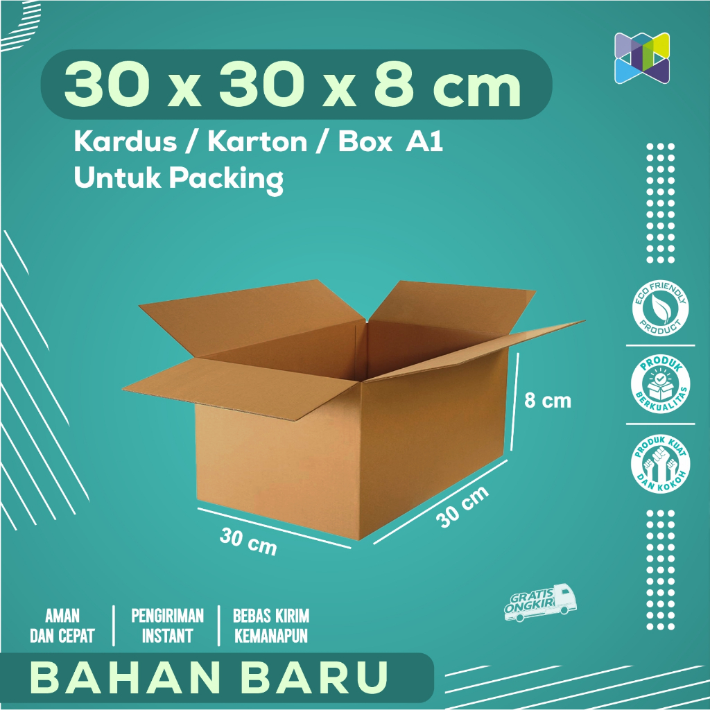 

Box Packing 30x30x8 / Kardus Packing / Karton Packing cocok untuk Aksesoris, Skincare, Pakaian, Elektronik, Barang Pecah Belah, Dokumen, Buku dengan Harga home industri langsung.