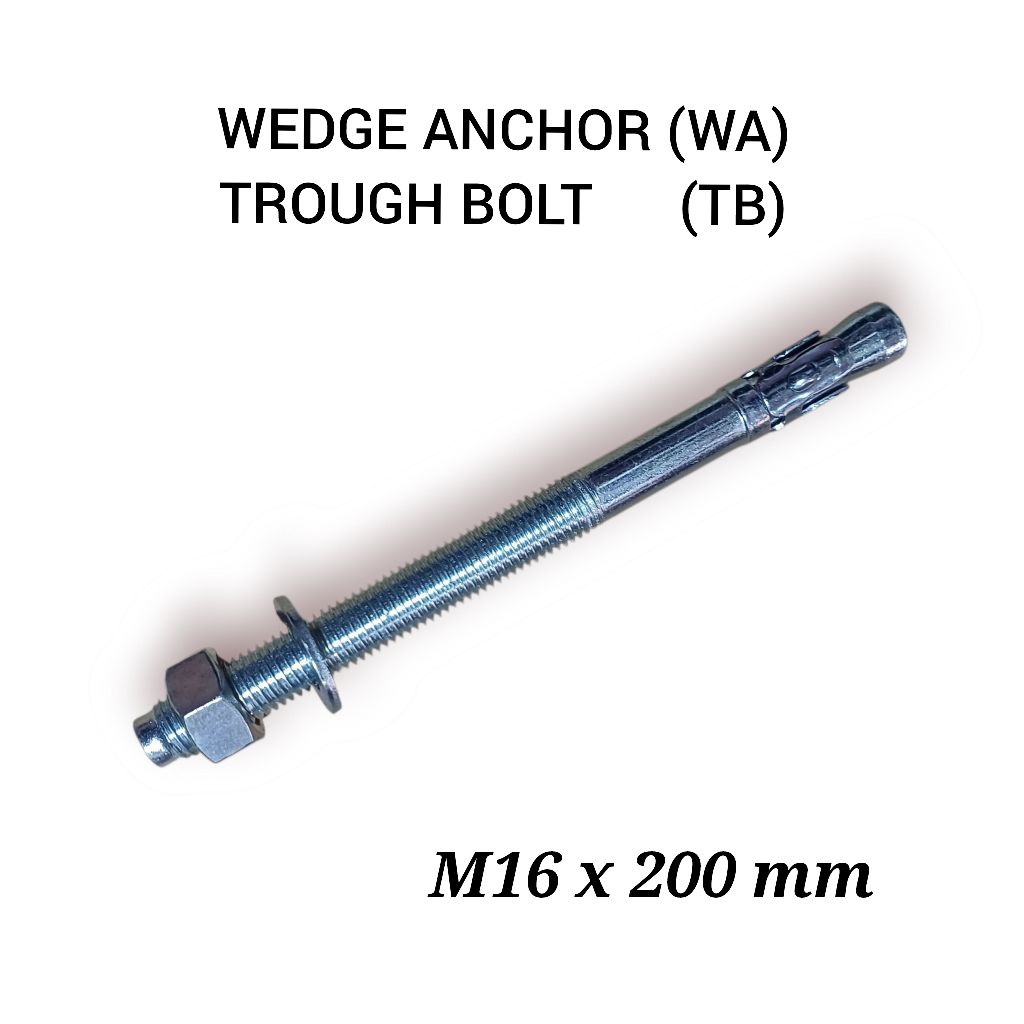 Baut Angkur/Wedge Anchor/Through Bolt M16 x 200 mm BDM