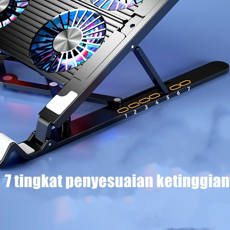 Stand Laptop Lipat Dudukan Laptop Holder Kipas Notebook Stand Lipat