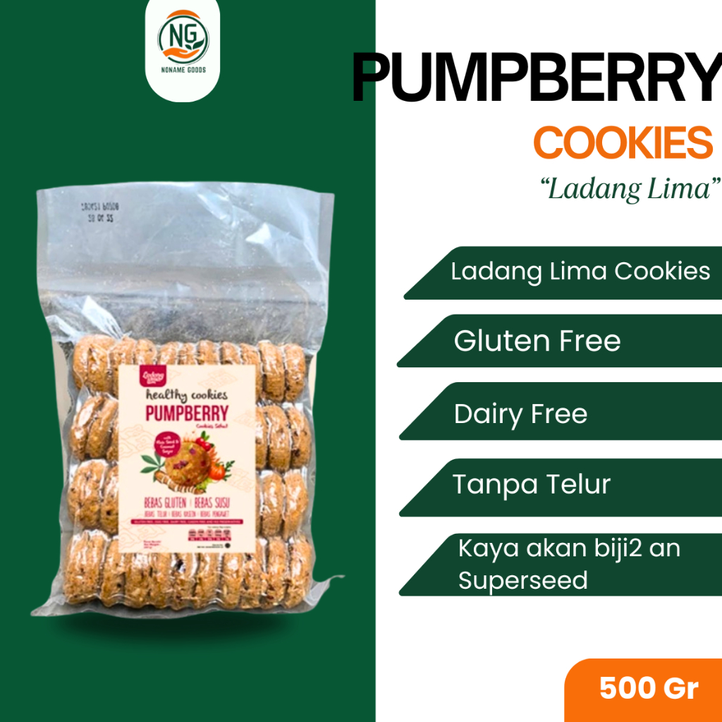 

PUMPBERRY LADANG LIMA 500 gr GLUTEN FREE COOKIES