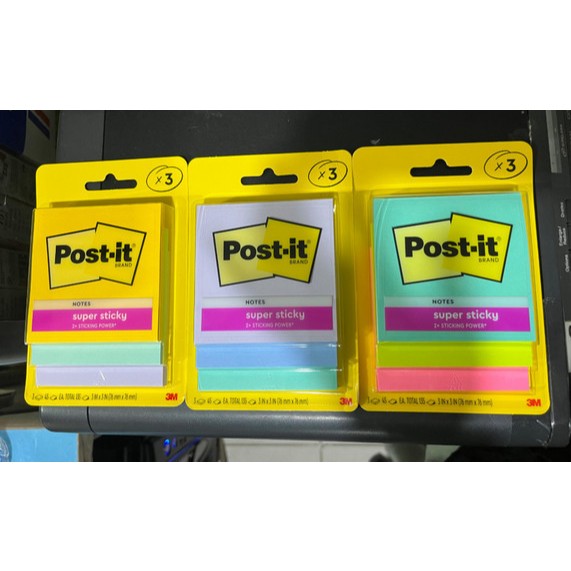 

3M Post-it 3321-3SSMIA Super Sticky Notes Supernova 76 x 76 mm 135 Sheets