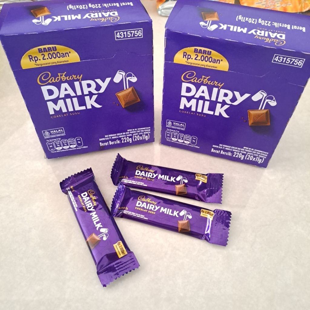 Termurah coklat Dairymilk Cadbury isi 20