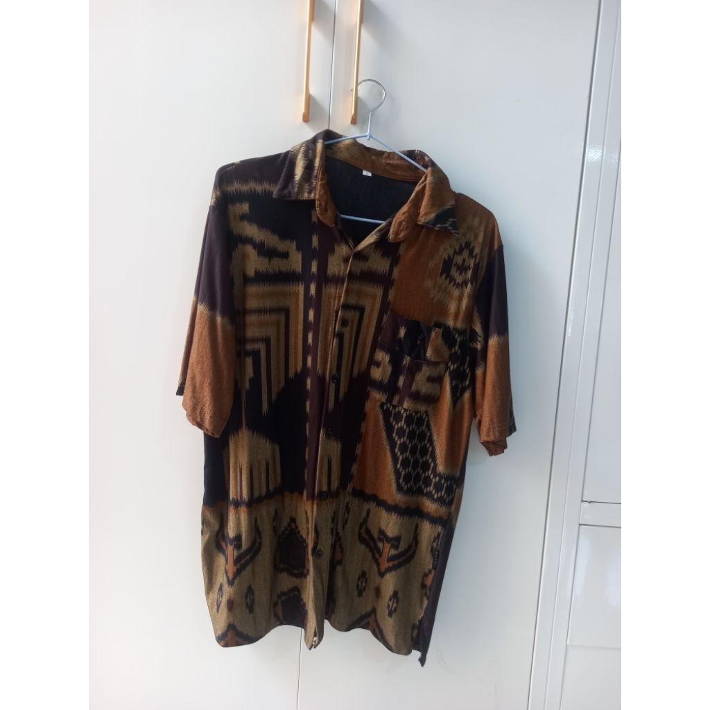 Kemeja Pria Denim Liasinarta - Sumba Coklat [Preloved]