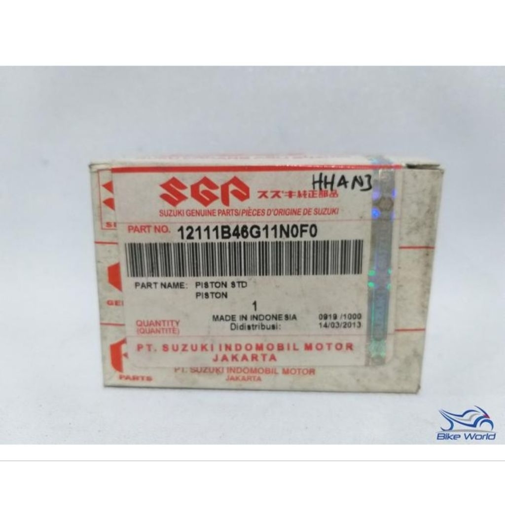 Piston Spin, Hayate, Skydrive, Skywave OS Standar ( 0 ) 12111B46G11N0F0 Suzuki Genuine Parts