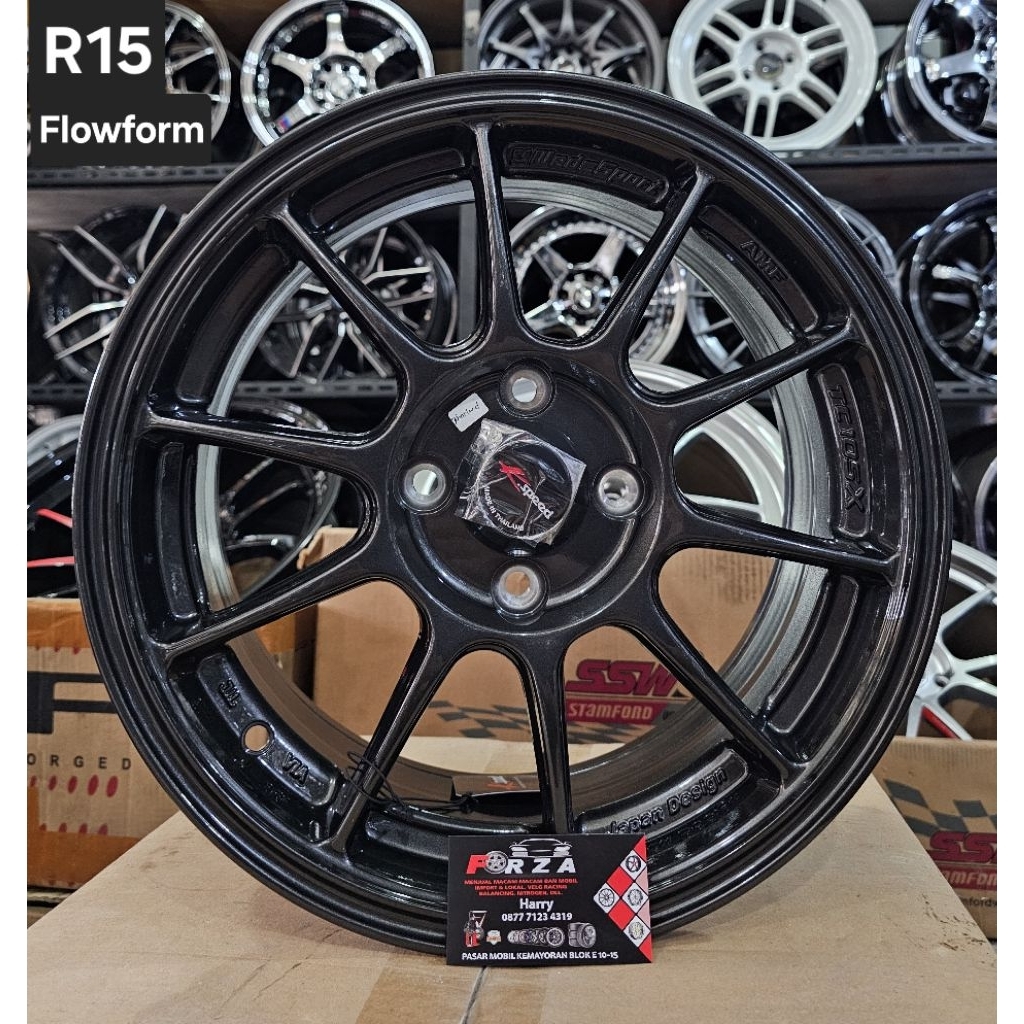 Velg Kspeed TC105x R15 PCD4x100 Dark Gunmetal. Lebar 6.5 ET 40. Made in thailand