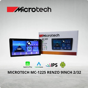 HEADUNIT 9 INCH MICROTECH RENZO MC 1225 android auto apple carplay REAL ram 2Gb Rom 32 gb