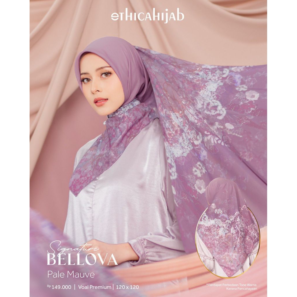HIJAB MOTIF | KERUDUNG MOTIF ETHICA SIGNATURE BELLOVA | Hijab 120x120